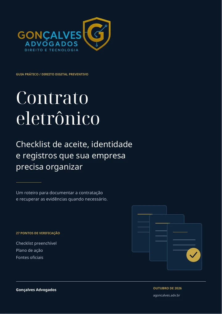 Capa do material Contrato eletrônico